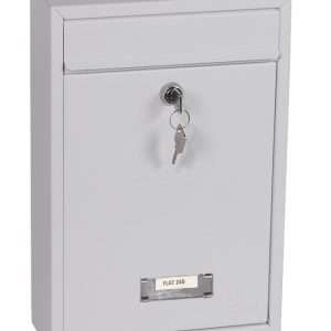 Phoenix Letra Front Loading Letter Box MB0116KB in Black or White with Key Lock