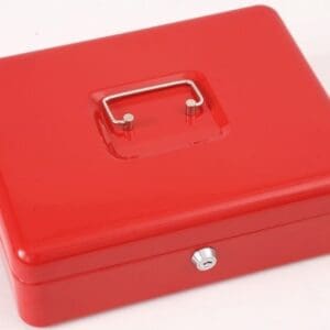 Phoenix Red Cash box closed with Keylock